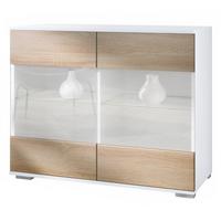 KOMMODE Bari Eiche sägerau - Eiche San Remo, Holzwerkstoff (92.5/75.5/35cm) - Vladon
