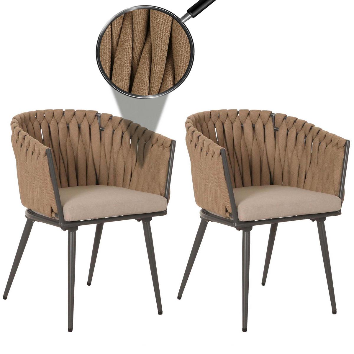 GARTENSTUHL Beige - Beige, Textil (61/82/57cm) - MCW