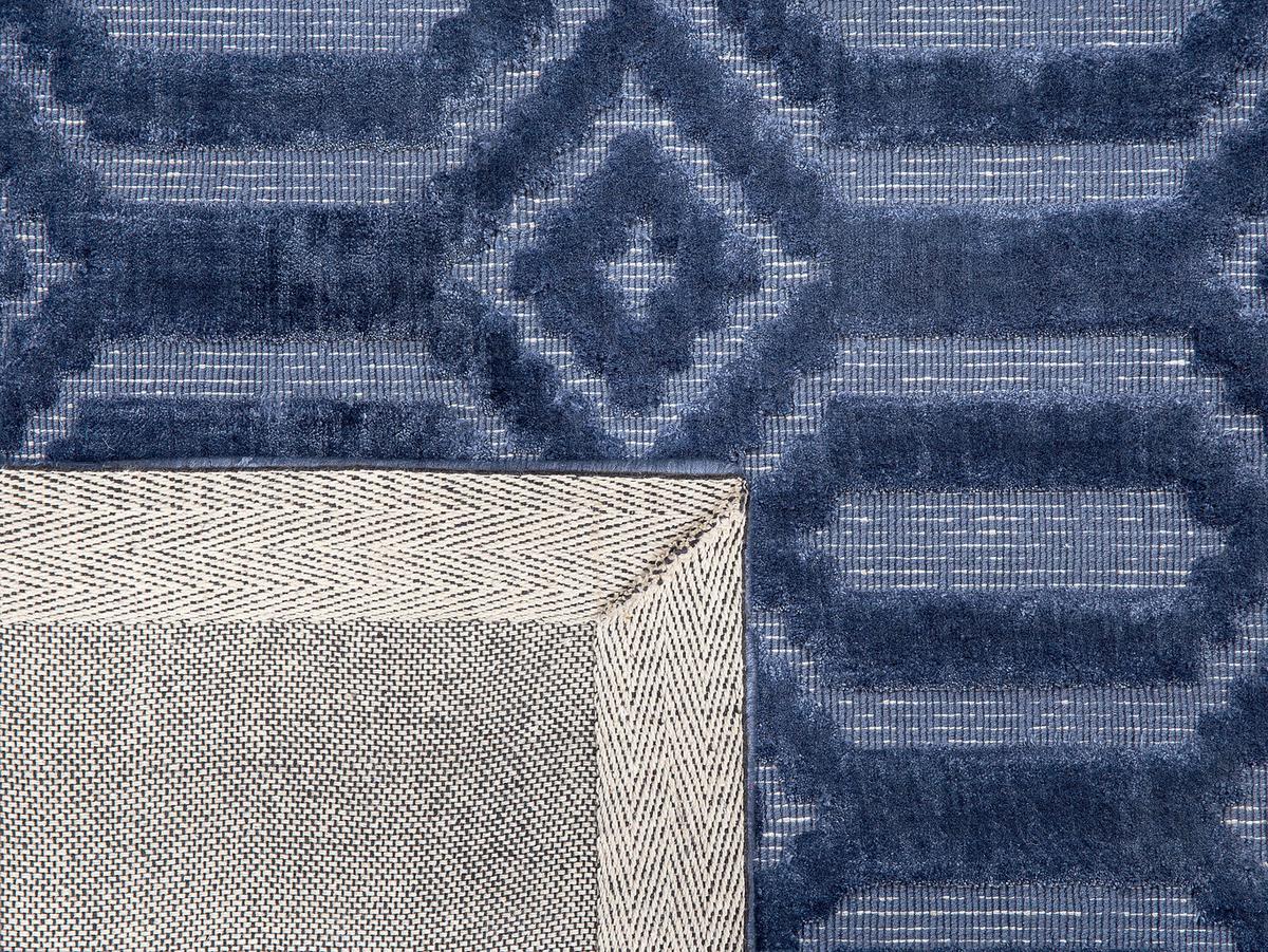 KURZFLOR-TEPPICH Adatepe 230/160 cm - Blau, Naturmaterialien (160/230cm) - Beliani