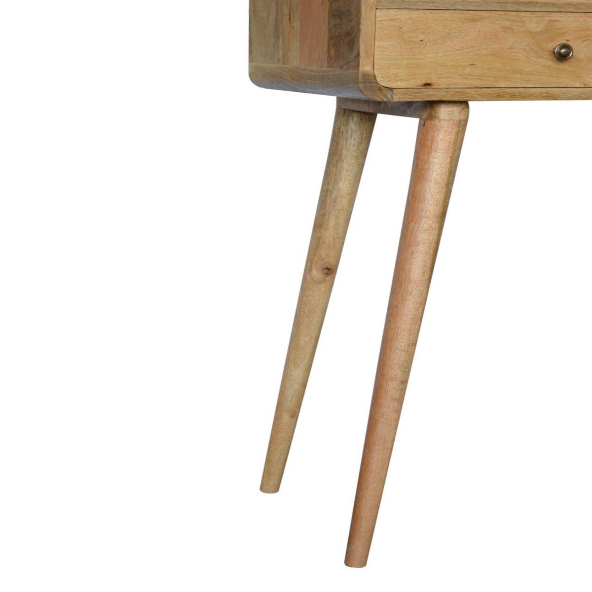 KONSOLE-TISCH in Eichen-Finish, 2 Schublades, 1 Offenes Fach, Beige - Messingfarben/Braun, Holz/Metall (35/90/90cm) - Artisan Furniture
