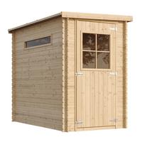 HOLZ-GARTENHAUS - B144xL239xH198 cm/ 2.63 m2 M306 - Beige, Holz (144/198/239cm) - Timbela