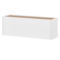 HÄNGESCHRANK weiß, Eiche Wotan 100 cm, Flurschrank mit Klappe - Eiche Wotan/Weiß, Holzwerkstoff/Metall (100/35/30cm) - Furn.Design