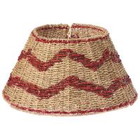 WEIHNACHTSBAUMKRAGEN 24 cm Naturfarben Hiver - Rot/Naturfarben, Naturmaterialien (24cm) - Beliani