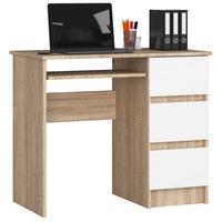 SCHREIBTISCH 90cm mit 3 Schubladen und Tastaturauszug - Akaziefarben, Holzwerkstoff (50/90/77cm) - RAUMHIRSCH FURNITURE