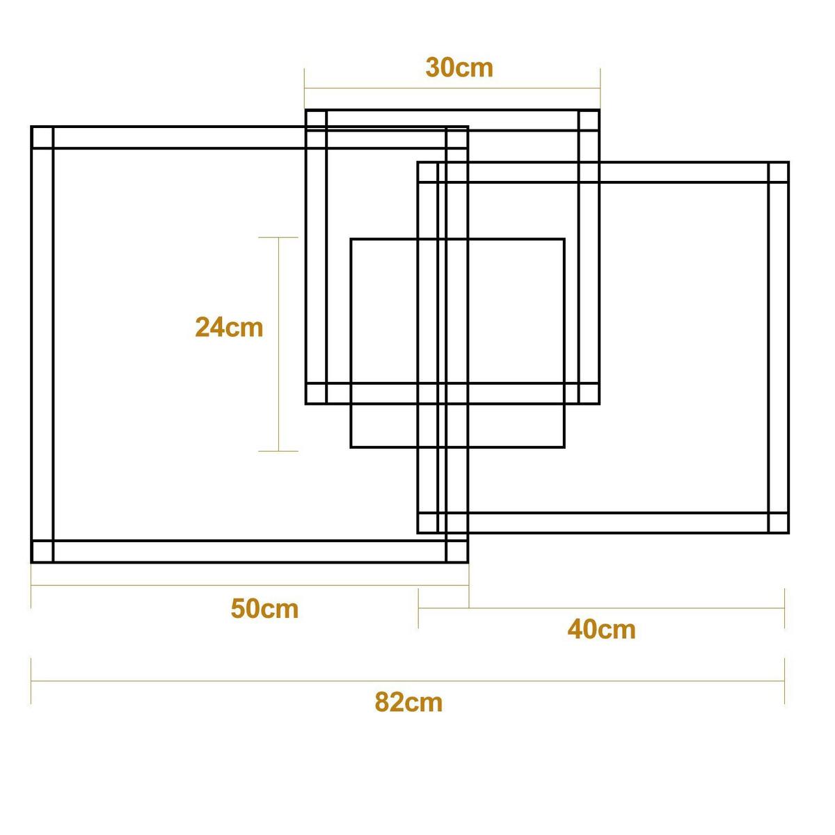 LED-DECKENLEUCHTE Lais 82/58/16 cm - Schwarz, Metall (82/58/16cm) - Nettlife