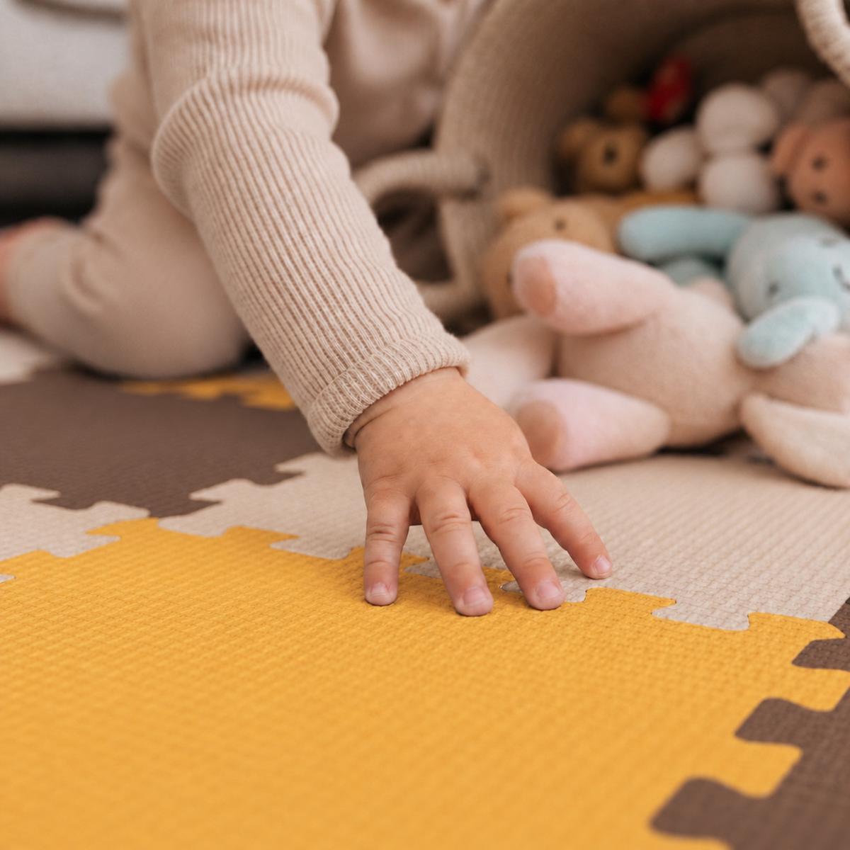 SPIELMATTE ab Null - 270/90 cm Puzzlematte Beige - Multicolor, Kunststoff (30/30cm) - Littletom