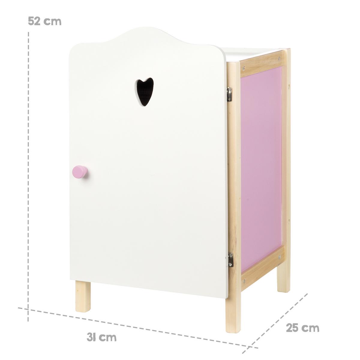 PUPPENKLEIDERSCHRANK Scarlett - Multicolor, Holzwerkstoff (29.5/52/26cm) - Roba