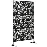 GARTENSICHTSCHUTZ, Stahl, Schwarz - Schwarz, Metall (45/198cm) - Outsunny