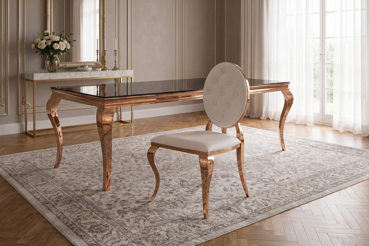 ESSZIMMERSTUHL LINDA Cremeweiß Velvet - Creme, Textil (50/92/56cm) - KAWOLA