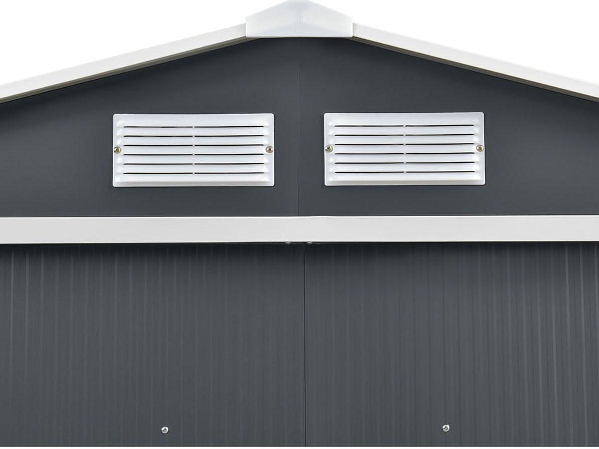 METALL-GARTENHAUS vegas Grau - Grau, Metall (277/202/319cm) - Habitat Garten