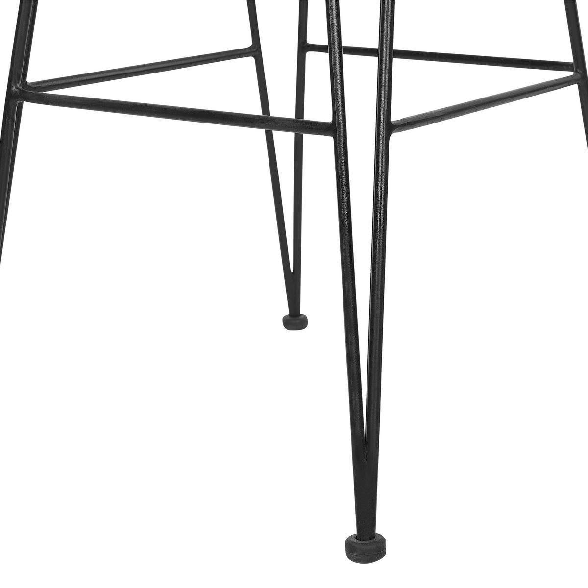 BARHOCKER 2er-Set Rattan Beige Cassita - Beige, Naturmaterialien/Metall (43/103/47cm) - Beliani