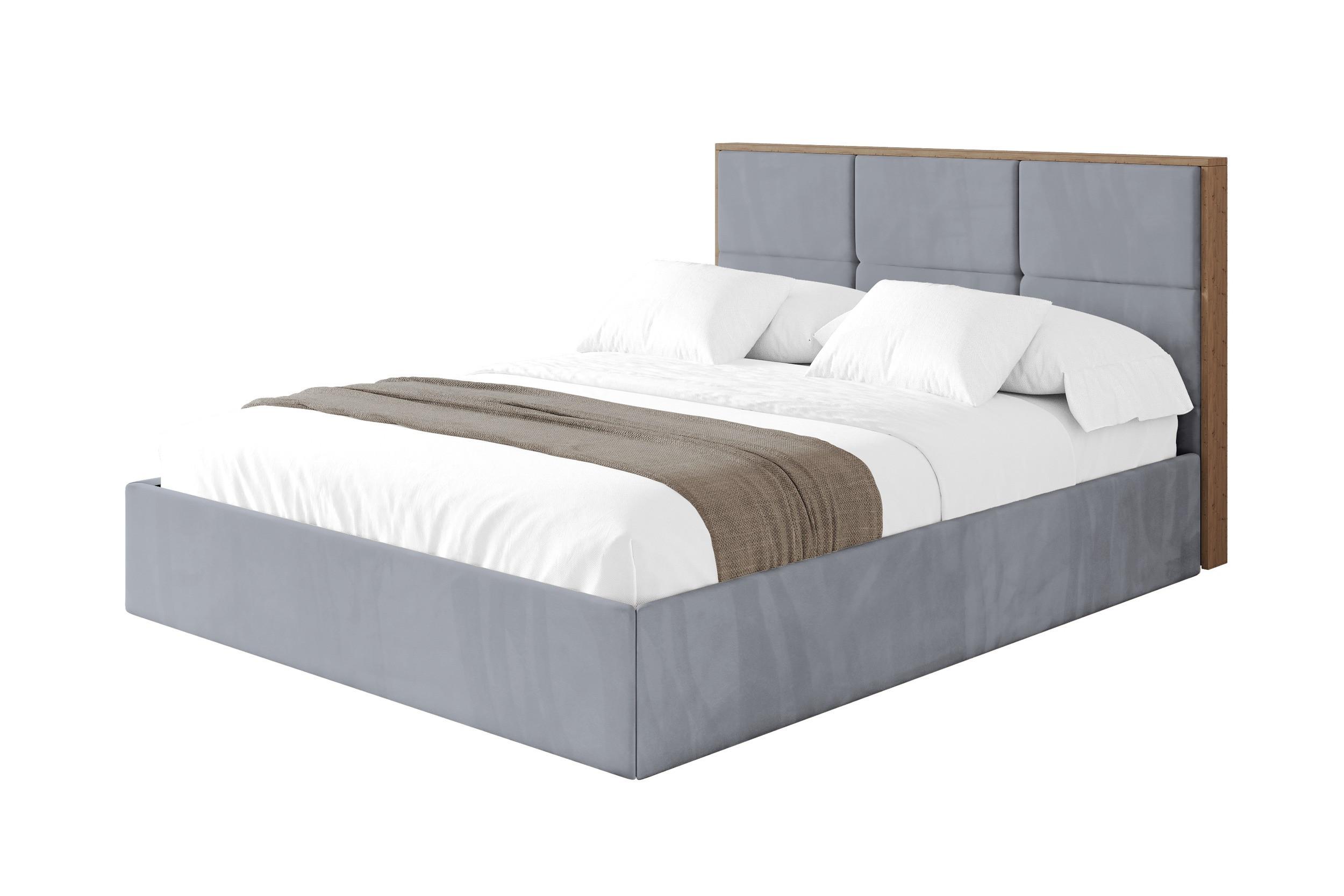 POLSTERBETT mit Bettkasten und Lattenrost, Bett mit Matratze H3/H4 - LILA 140x200 Grau - Grau, Holzwerkstoff/Textil (140/200cm) - ALTDECOR