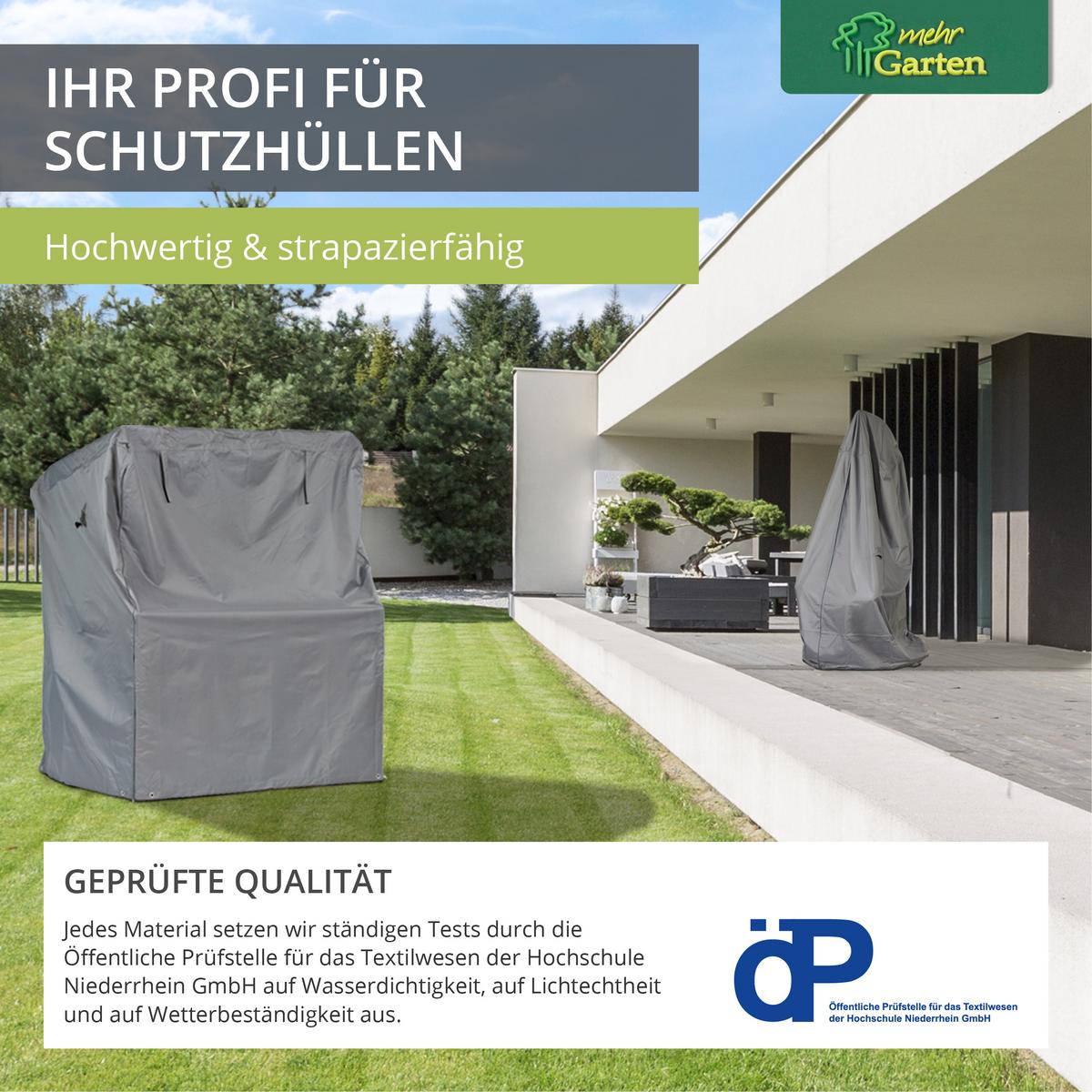 GARTENBANK ABDECKUNG SHP-20146 - Grau, Kunststoff (183/91/75cm) - mehr Garten