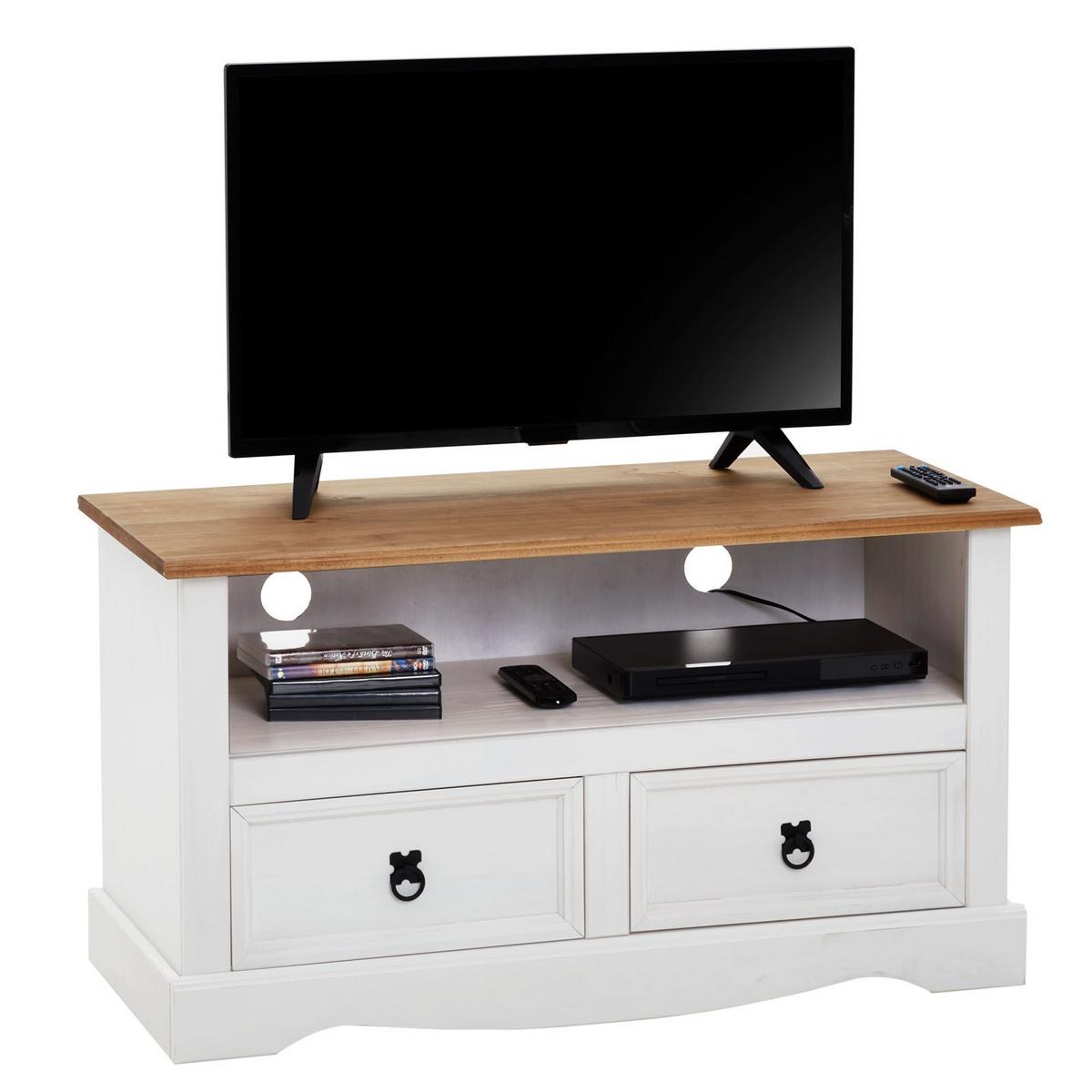 LOWBOARD CAMPO - Weiß/Braun, Holz (99/54/44cm) - CARO-Möbel
