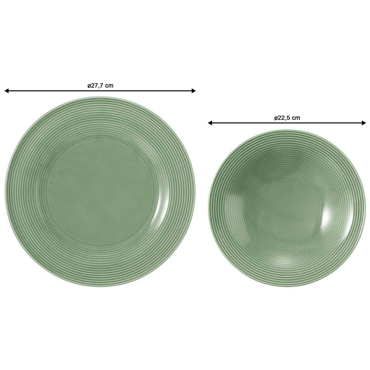TAFELSERVICE Beat Color Glaze Salbeigrün 12-tlg. - Grün, Keramik (32.3/23.5/32.3cm) - Seltmann Weiden