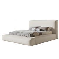 BETT 120x200 - Polsterbett mit Bettkasten und Holzrahmen - Modern Bett - Eleganter Catch-Me-Stoff - Kollektion Luna Maxi - Weiß - Weiß, Holz/Textil (120/200cm) - Alpi-Möbel