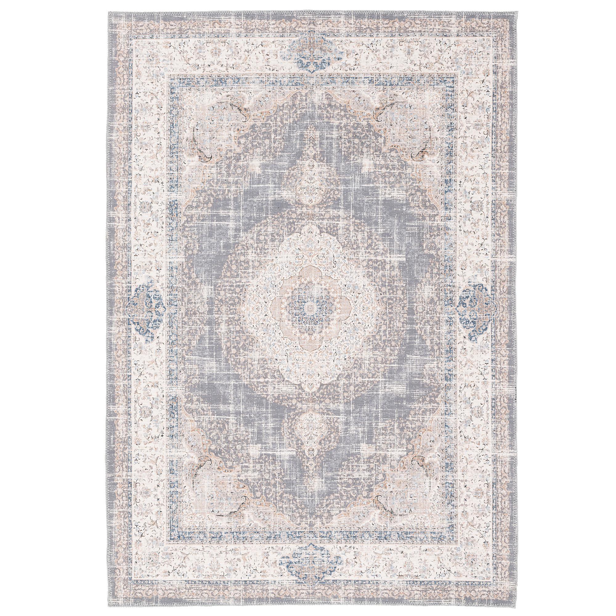 VINTAGE DESIGNERTEPPICH FINESSE ORIENT MEDAILLON - Beige/Grau, Textil (160/230cm) - Pergamon