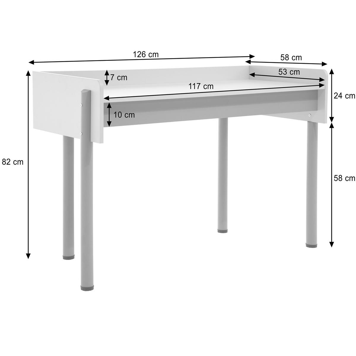 SCHREIBTISCH Boreo mit braunen Metallbeinen, 126 cm, Kaschmir+Hellbraun - Kaschmir/Hellbraun, Metall (58/126/82cm) - Beautysofa