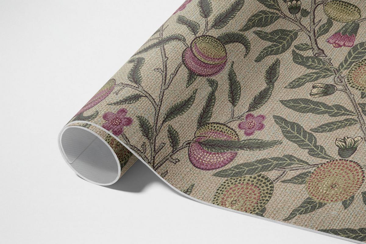 TEPPICH 140x210 cm Früchte nach William Morris - Mokka, Kunststoff (140/210cm) - Wallfluent