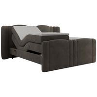 BOXBETT FORTINA 140/200 - Dunkelgrau Velvet - H3 - Dunkelgrau, Holz/Textil (140/200cm) - MKS
