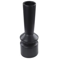 BLUMENVASE Dolomit schwarz Peania - Schwarz, Keramik (30cm) - Beliani