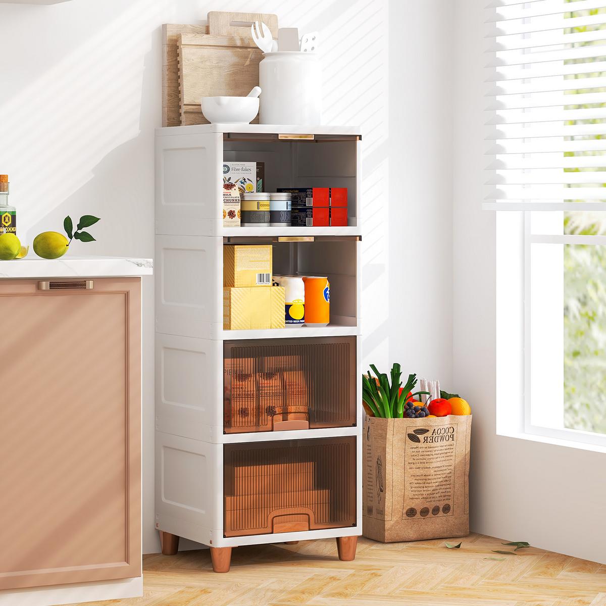 AUFBEWAHRUNGSBOX 150 L Weiß - Weiß, Kunststoff (45/117/38cm) - COSTWAY