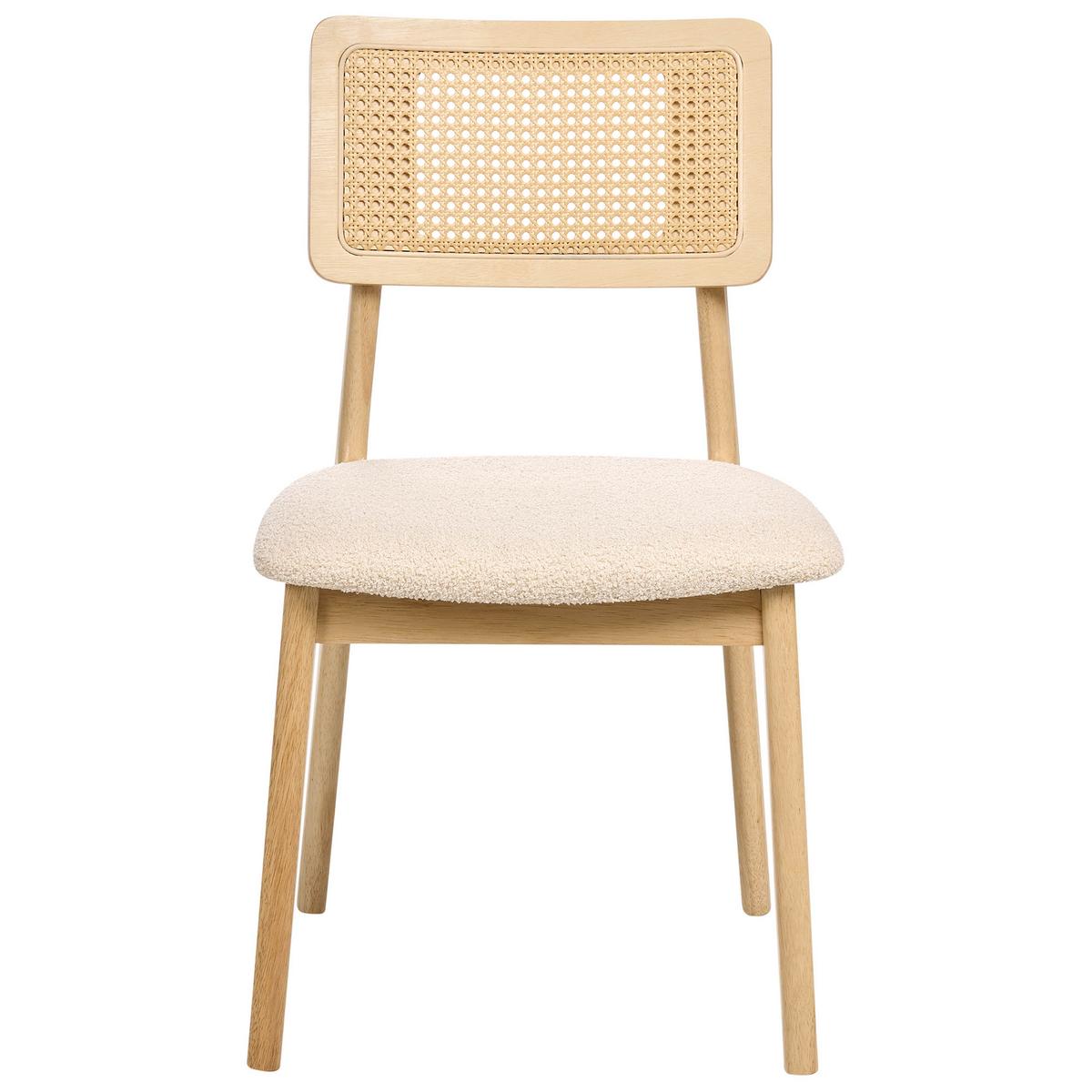 ESSZIMMERSTUHL 2er-Set Hellbraun Embar - Hellbraun, Textil (50/86/52cm) - Beliani