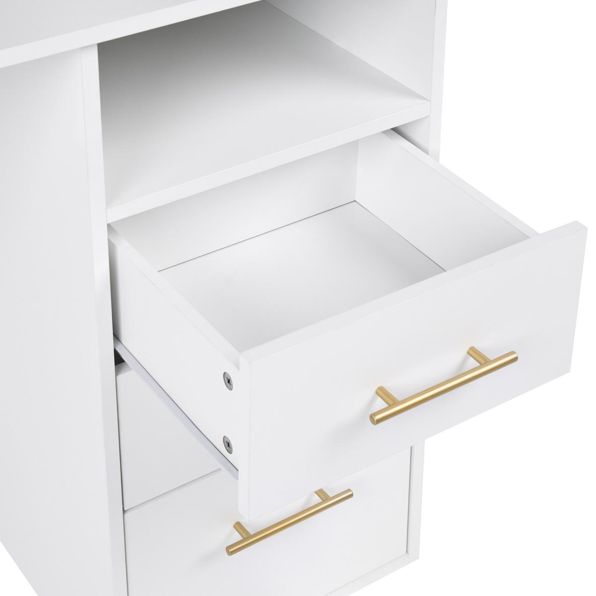 SCHREIBTISCH Weiß 120/60 cm Zerlay - Weiß, Holzwerkstoff (60/120/77cm) - Beliani
