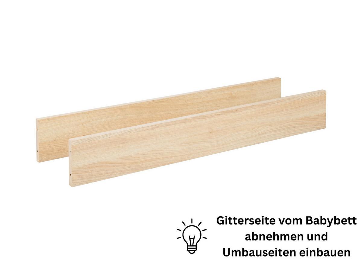 SET Umbauseiten Nagano Oak für Juniorbett Roofy 70 x 140 cm - Eichefarben, Holzwerkstoff - arthur berndt