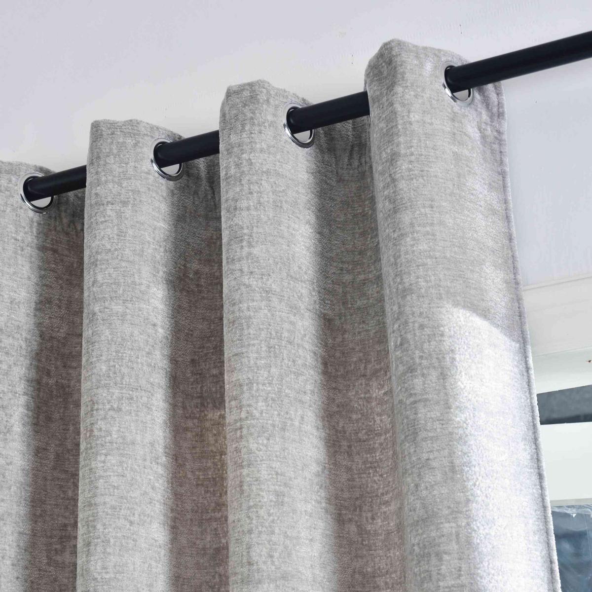 VORHANG 2ER SET »Nürnberg« HxB 245x135 cm Grau - Grau, Textil (135/245cm) - Gardinenbox