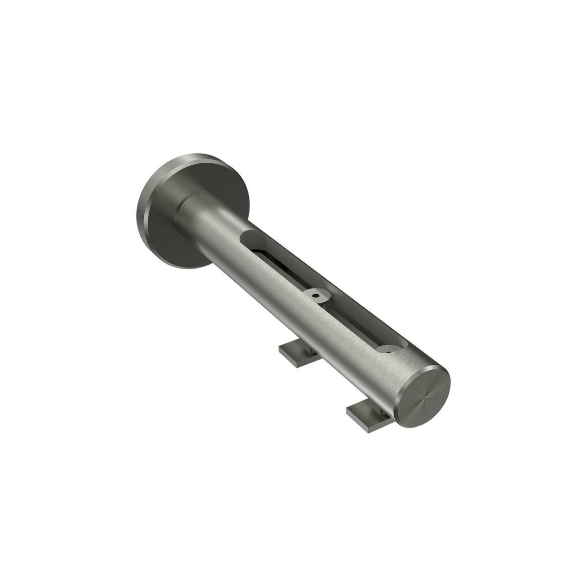 GARDINENSTANGE INNENLAUF Siteno Sitra 280 cm (geteilt in 2 x 140 cm), 2-läufig, 20 mm Ø Edelstahl-Optik - Edelstahlfarben, Metall (280cm) - INTERDECO