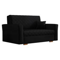 SCHLAFSOFA Viva Caro II - Schwarz/Braun, Holz/Textil (145/85/98cm) - MIRJAN24