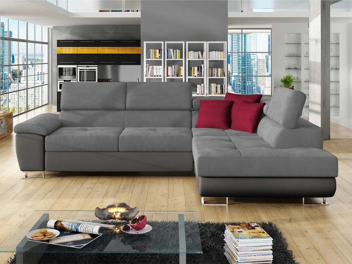 ECKSOFA Cotere, Seite: Rechts - Dunkelgrau, Holz/Textil (270/202cm) - MIRJAN24