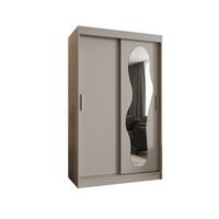 SCHIEBETÜRENSCHRANK mit Spiegel ULTRA 200/120/62 2-türig - Kaschmir/Silberfarben, Holz (120/200/62cm) - MÖBEL KRYSPOL