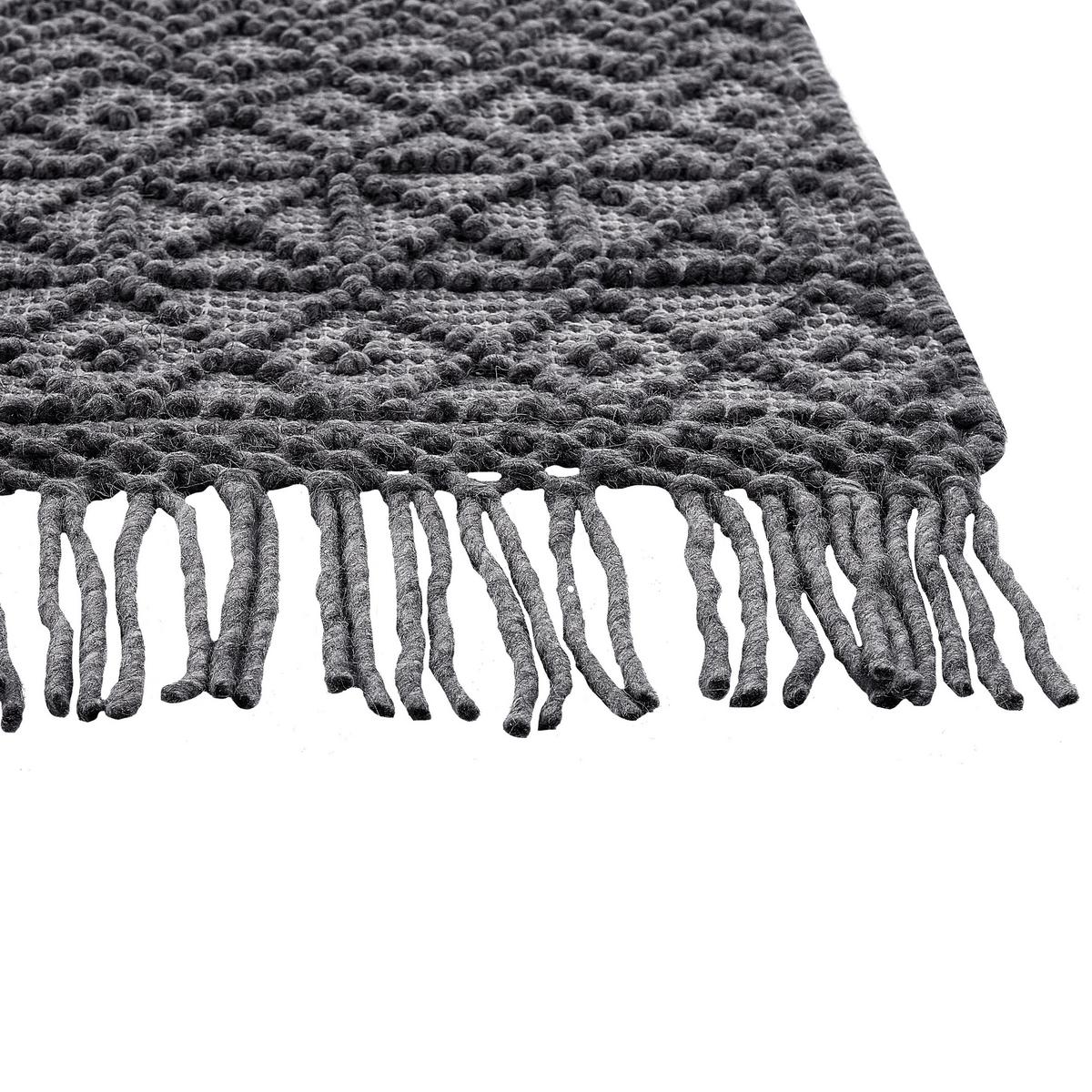 KURZFLOR-TEPPICH Alucra 230/160 cm - Schwarz, Textil (160/230cm) - Beliani