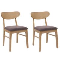 ESSZIMMERSTUHL Beige, Taupe 2er-Set - Taupe/Beige, Holz (45/79/49cm) - MCW