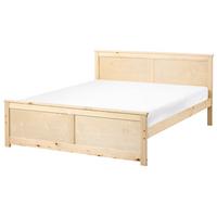 BETT mit Lattenrost 140/200 cm Kiefernholz Hellbraun Dauphin - Hellbraun, Holz (140/200cm) - Beliani