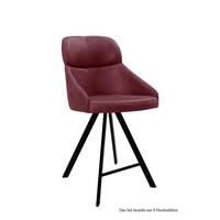 THEKENSTUHL drehbar (8er-Set) Diljana 52x99x63 Schwarz/Marsala - Brombeere/Schwarz, Kunststoff (63/99/52cm) - 58aufmkessel