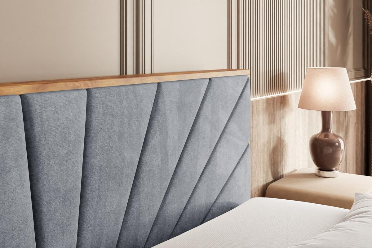 BOXBETT mit Matratze H4 und Lattenrost - LOLLI6 - 180x200 - Grau - Grau, Holzwerkstoff/Kunststoff (180/200cm) - ALTDECOR