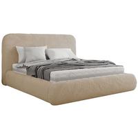 POLSTERBETT BENEA CLASSIC 140/200 - Creme Plüsch - ohne Matratze - Creme, Textil (140/200cm) - MKS