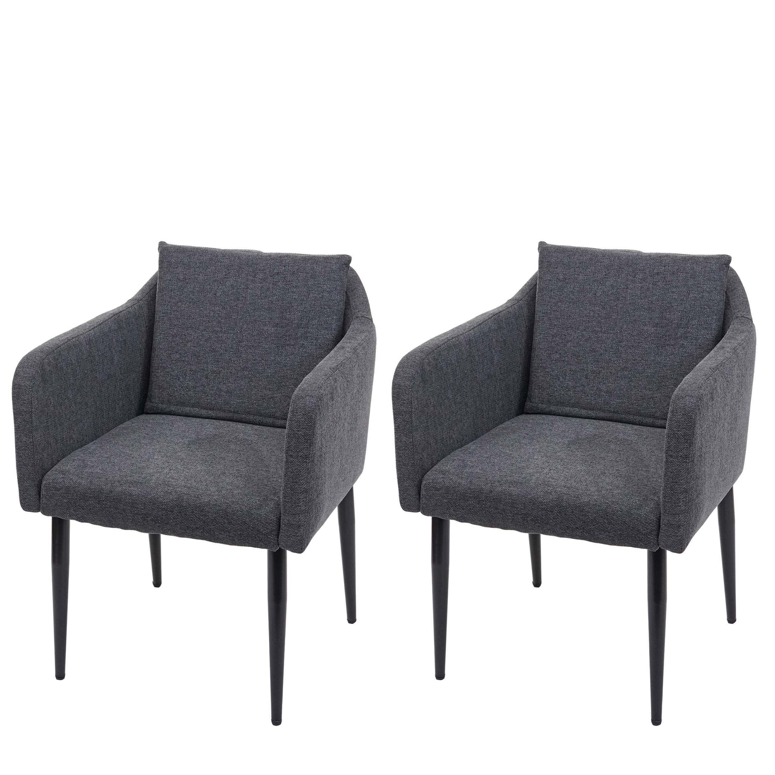 ESSZIMMERSTUHL Anthrazit 2er-Set - Dunkelgrau/Anthrazit, Textil (60/86/65cm) - MCW