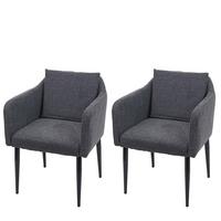 ESSZIMMERSTUHL Anthrazit 2er-Set - Dunkelgrau/Anthrazit, Textil (60/86/65cm) - MCW