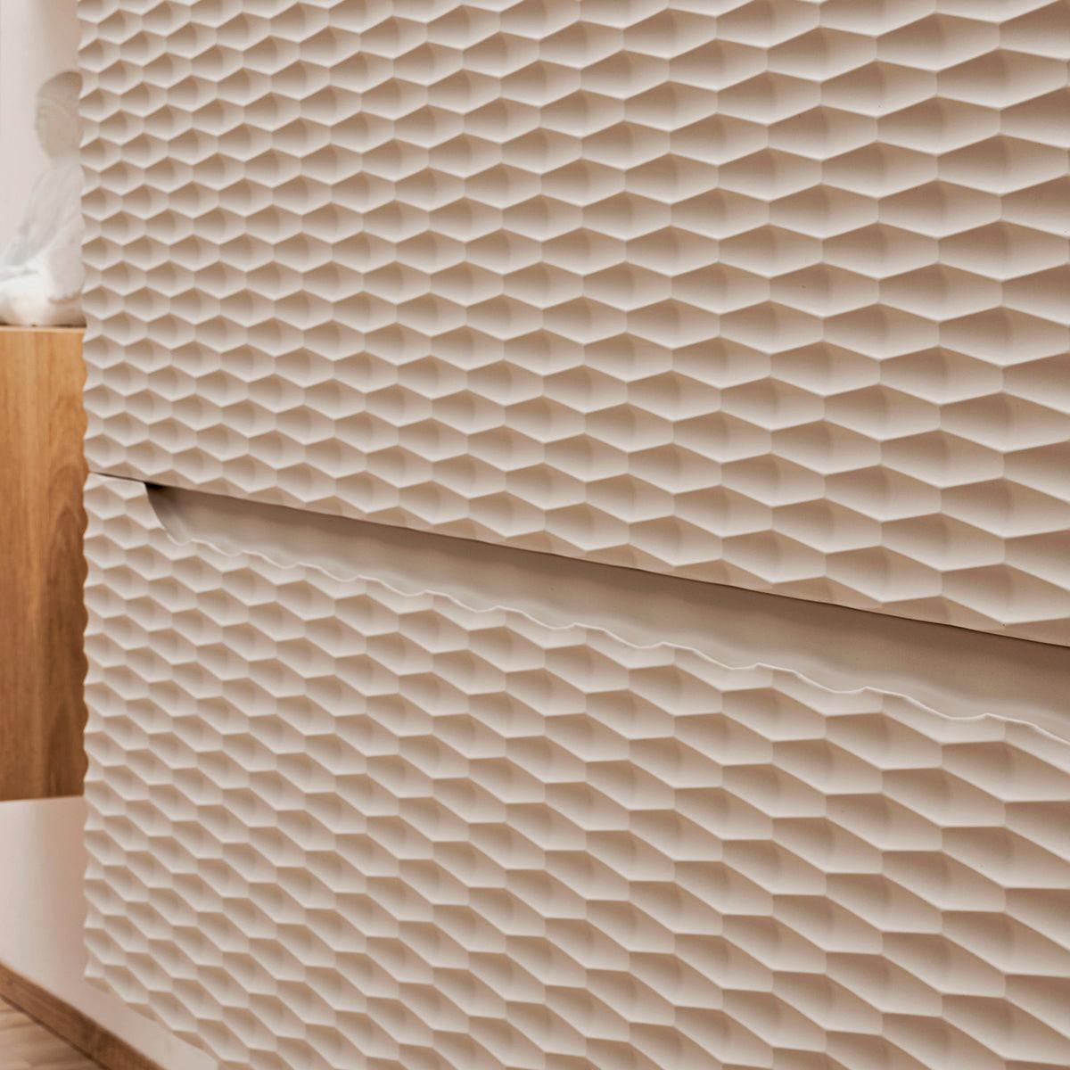 WASCHTISCH 80cm Elora Beige und Holz - Beige, Holzwerkstoff (80/59/46cm) - Petits-meubles