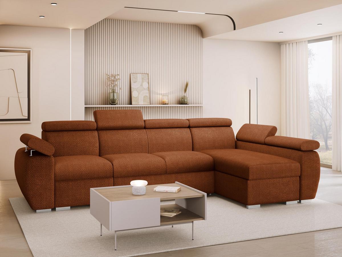 ECKSOFA Boston LCP, Seite: Rechts 1P(65)+2R+LCP - Silberfarben/Bronzefarben, Holz/Textil (320/170cm) - MIRJAN24