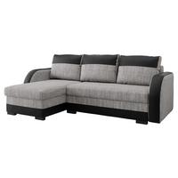 ECKSOFA Jozef - Schwarz/Grau, Holz/Textil (230/140cm) - MIRJAN24