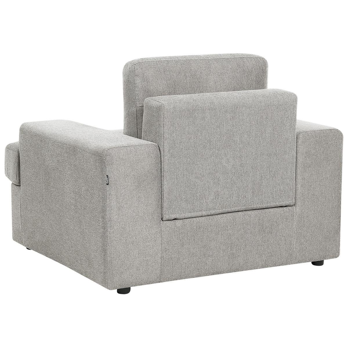 SESSEL 2er-Set hellgrau Alla - Grau, Textil (108/85/103cm) - Beliani