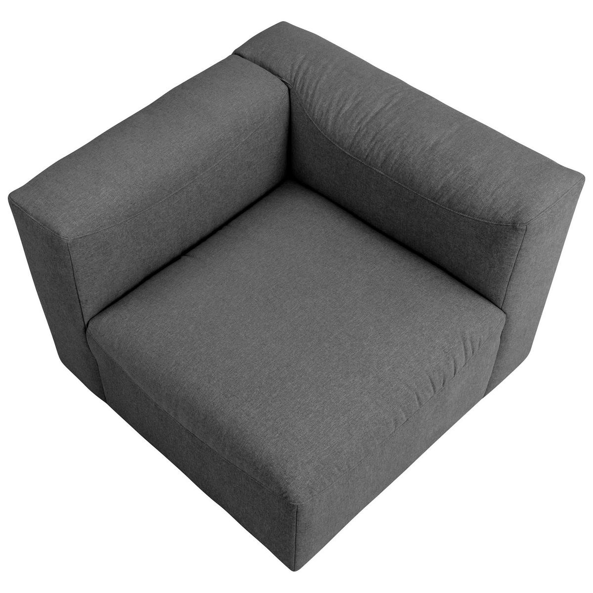 SOFA Element Armlehne rechts Kattrina Flachgewebe anthrazit - Anthrazit, Kunststoff (100/73/100cm) - 58aufmkessel