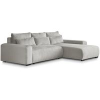 ECKSCHLAFSOFA Benny beige rechts - Beige/Schwarz, Kunststoff/Textil (271/185cm) - Beautysofa