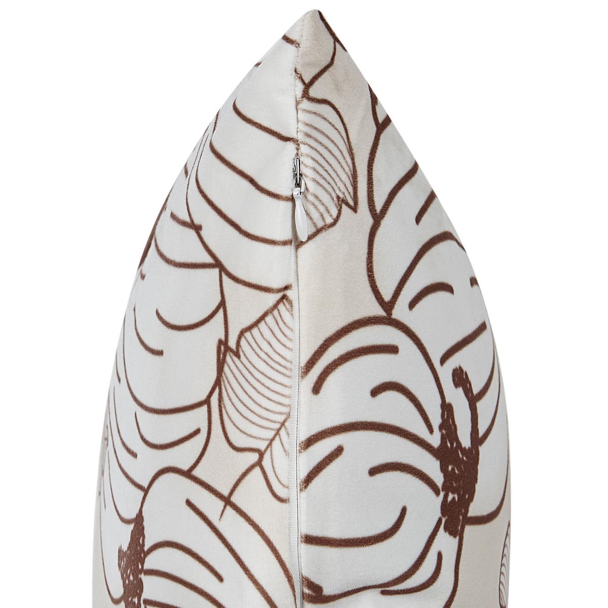 DEKOKISSEN Beige 45/45 cm Gourd - Beige, Textil (45/45cm) - Beliani