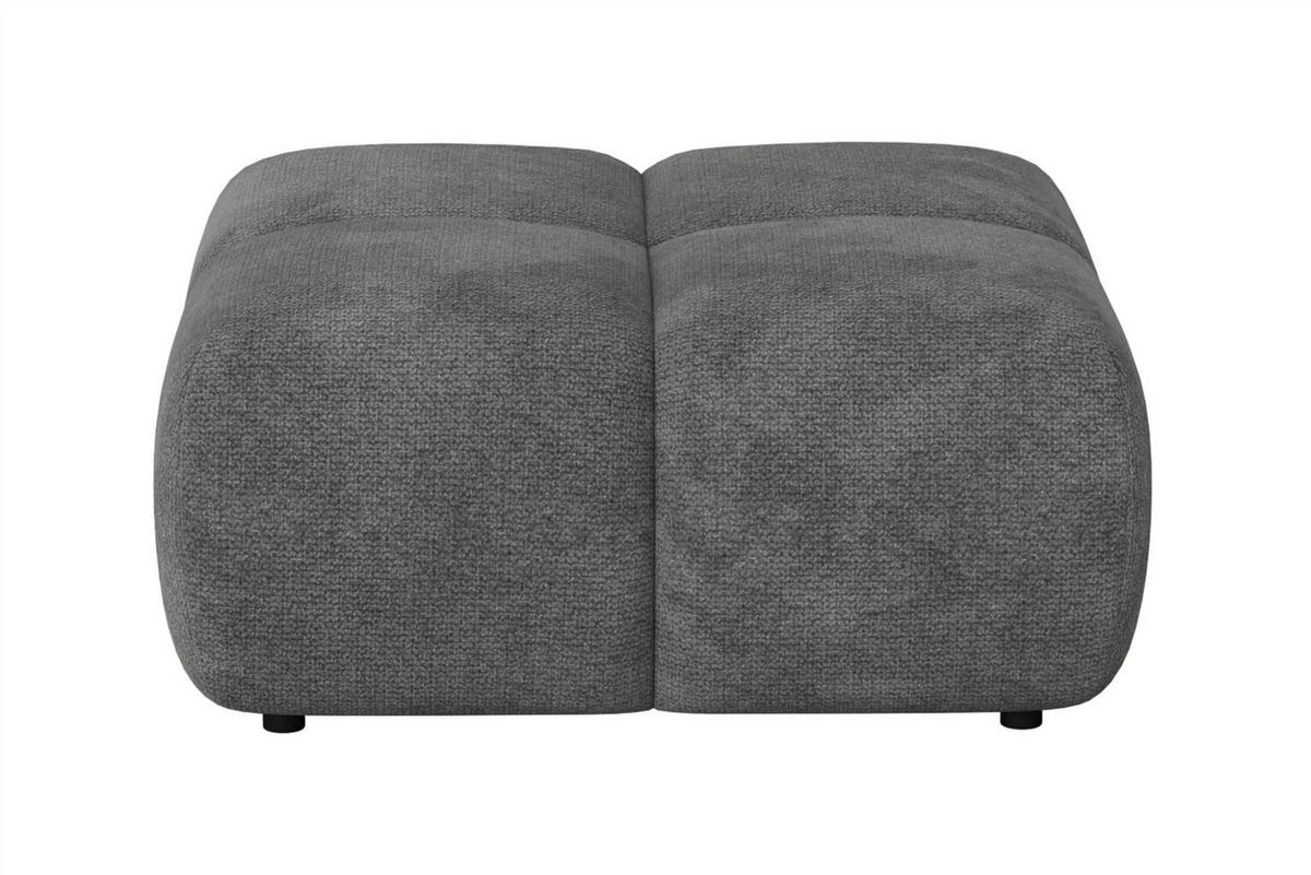 POLSTERHOCKER Vega - Grau, Holzwerkstoff/Textil (90/45/90cm) - Fun Möbel